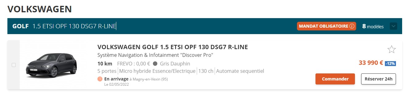Mention mandat obligatoire sur la catalogue